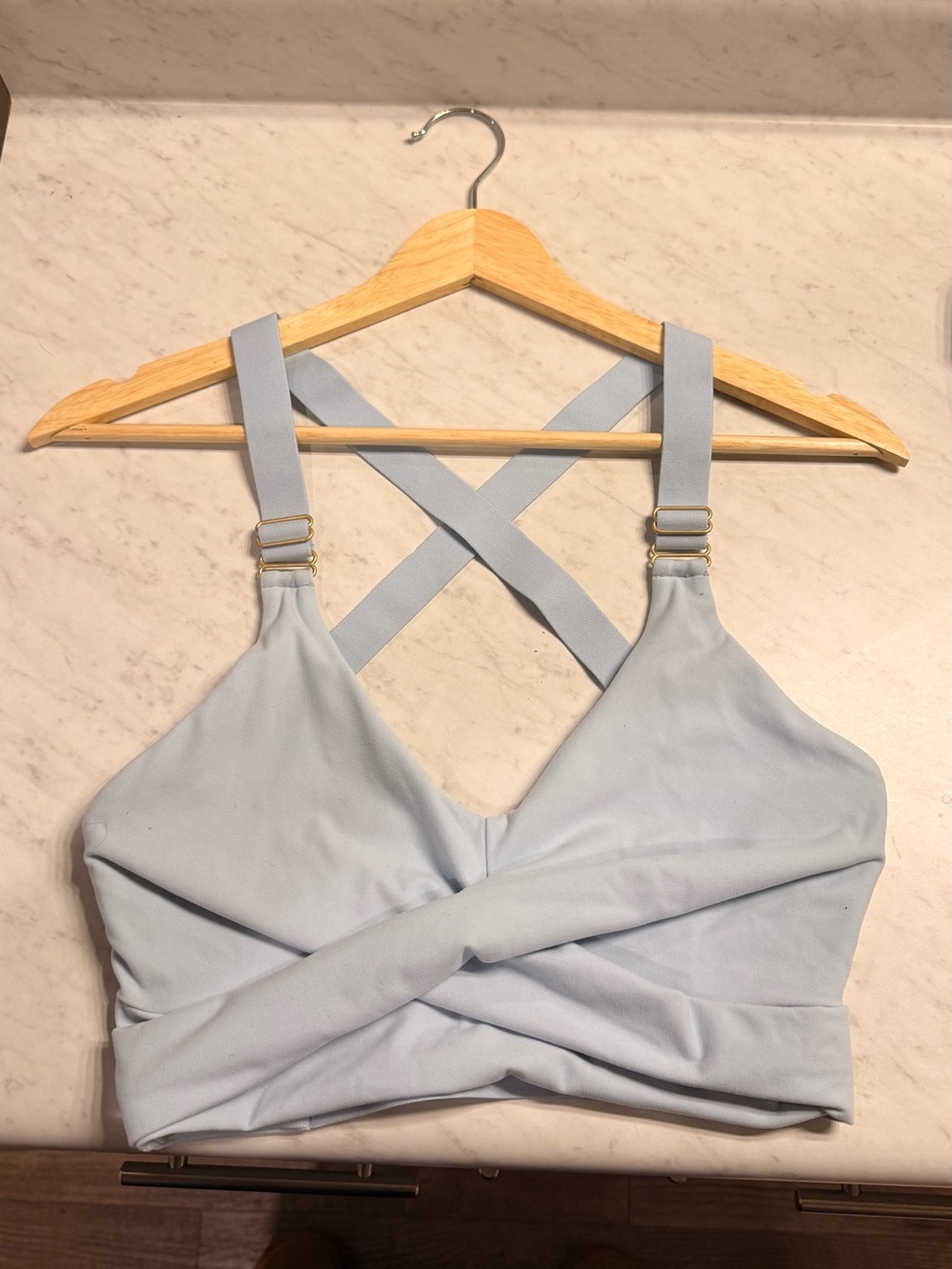 Buffbunny Light Blue Crisscross Sports Bra